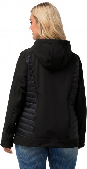 Ulla Popken Hyprar Quilt Mix Jacket Black - Jacken - Damenjacken in großen Größen