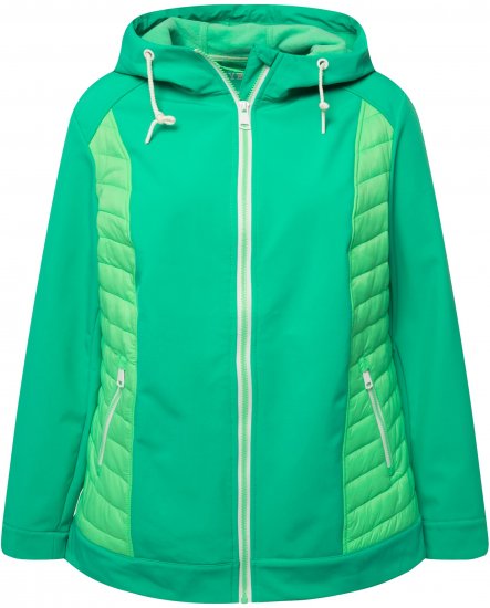 Ulla Popken Hyprar Quilt Mix Jacket Green Spring - Jacken - Damenjacken in großen Größen