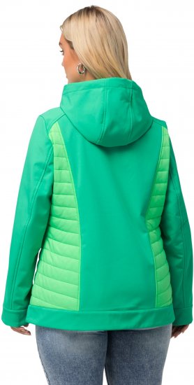 Ulla Popken Hyprar Quilt Mix Jacket Green Spring - Jacken - Damenjacken in großen Größen