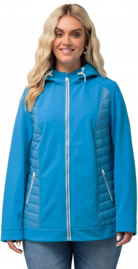 Ulla Popken Hyprar Quilt Mix Jacket Aqua - Jacken - Damenjacken in großen Größen