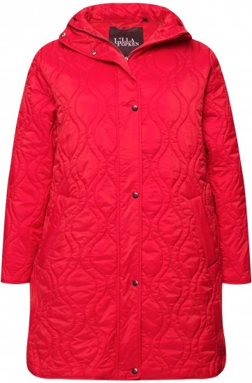 Ulla Popken HYPRAR Quilted Water-Repellent Jacket Red Salsa - Jacken - 
