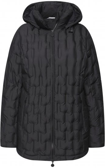 Ulla Popken HYPRAR Channel Quilted Jacket Black - Jacken - Damenjacken in großen Größen
