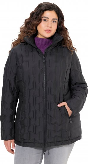 Ulla Popken HYPRAR Channel Quilted Jacket Black - Jacken - Damenjacken in großen Größen