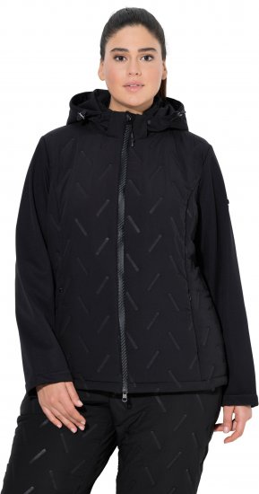 Ulla Popken Triple Function Laser Quilted Softshell Jacket Black - Jacken - Damenjacken in großen Größen