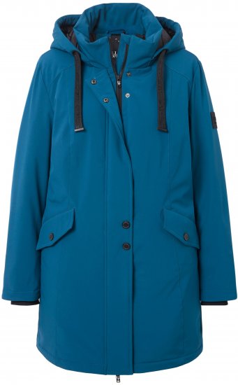 Ulla Popken HYPRAR Long Softshell Jacket Ocean Blue - Jacken - Damenjacken in großen Größen