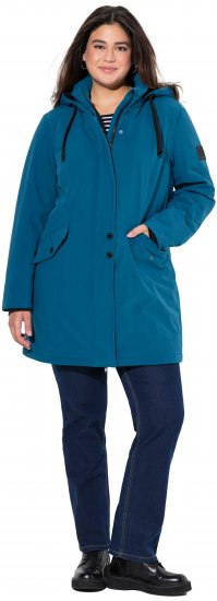 Ulla Popken HYPRAR Long Softshell Jacket Ocean Blue - Jacken - Damenjacken in großen Größen