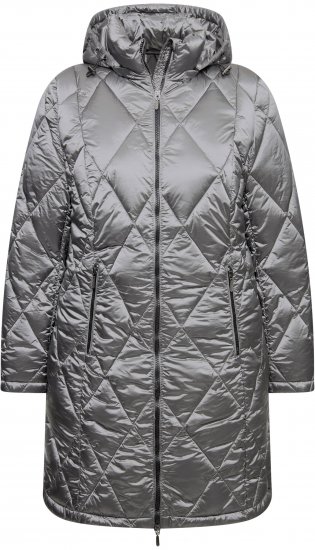 Ulla Popken HYPRAR Diamond Quilted Jacket Silver - Jacken - 