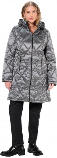 Ulla Popken HYPRAR Diamond Quilted Jacket Silver - Jacken - 