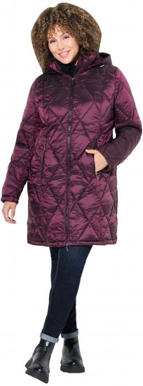 Ulla Popken HYPRAR Diamond Quilted Jacket Carmine Red - Jacken - 