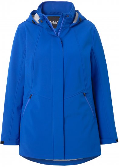 Ulla Popken HYPRAR Triple Function Longline Softshell Jacket Peacock Blue - Jacken - Damenjacken in großen Größen