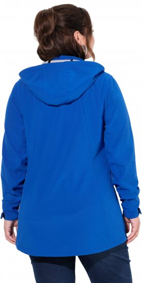 Ulla Popken HYPRAR Triple Function Longline Softshell Jacket Peacock Blue - Jacken - Damenjacken in großen Größen