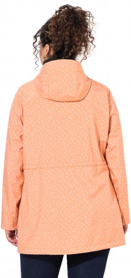 Ulla Popken Raindrop Print Longline Waterproof Jacket Mandarin - Jacken - Damenjacken in großen Größen