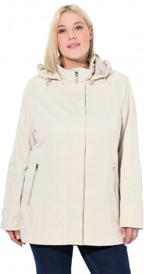 Ulla Popken Long Triple Function Softshell Jacket Natural White - Jacken - 