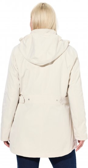 Ulla Popken Long Triple Function Softshell Jacket Natural White - Jacken - 