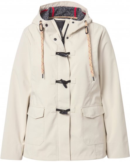Ulla Popken HYPRAR Toggle Button Microfleece Lined Jacket Light Champagne - Jacken - Damenjacken in großen Größen