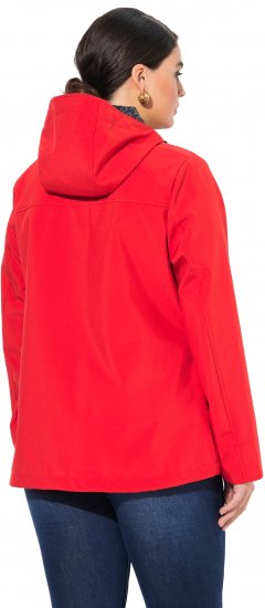 Ulla Popken HYPRAR Toggle Button Microfleece Lined Jacket Salsa Red - Jacken - Damenjacken in großen Größen