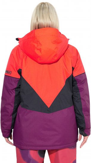 Ulla Popken HYPRAR Performance Colorblock Ski Jacket Coral - Jacken - Damenjacken in großen Größen