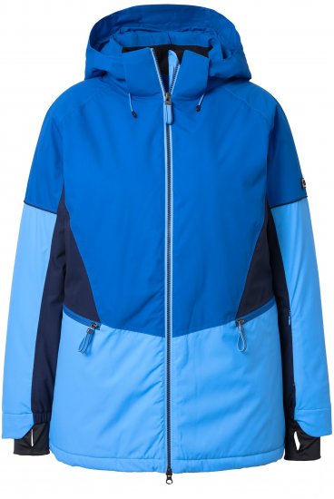 Ulla Popken HYPRAR Performance Colorblock Ski Jacket Denim Blue - Jacken - 