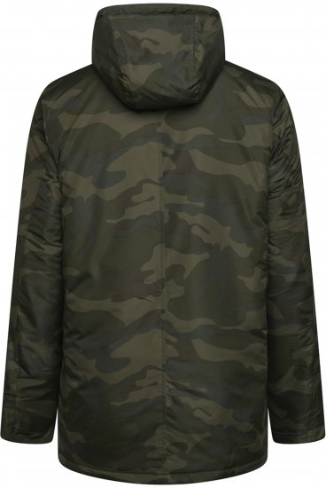 Kam Jeans KV143 Camo Print Hooded Coat Khaki - Herren jacken - Herren Jacken in großen Größen