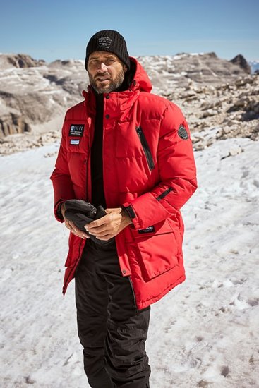 JAY-PI Warm Quilted Parka Dual Function Windproof and Water Repellent Red - Herren jacken - Herren Jacken in großen Größen
