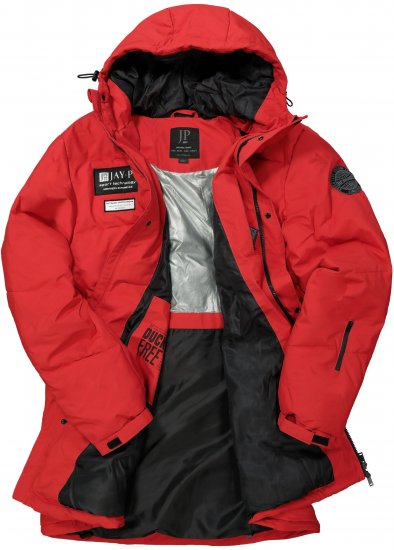 JAY-PI Warm Quilted Parka Dual Function Windproof and Water Repellent Red - Herren jacken - Herren Jacken in großen Größen