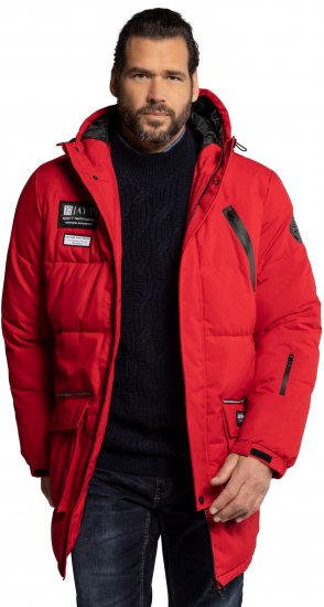 JAY-PI Warm Quilted Parka Dual Function Windproof and Water Repellent Red - Herren jacken - Herren Jacken in großen Größen