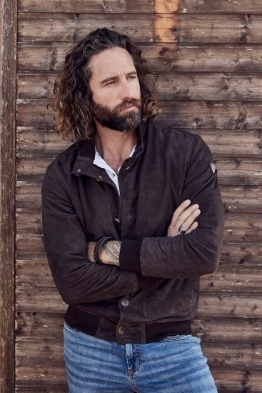 JP1880 Leather Jacket Goat Suede Espresso Brown - Herren jacken - Herren Jacken in großen Größen