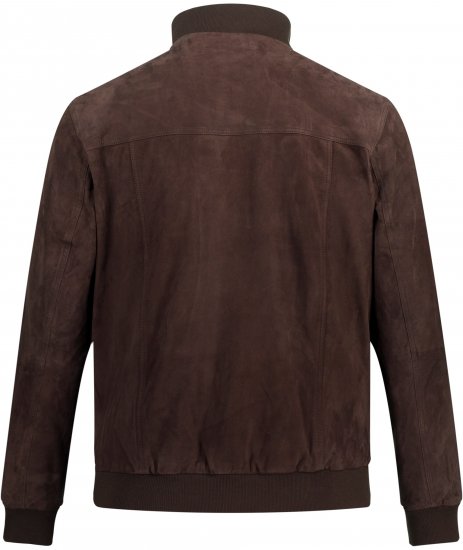 JP1880 Leather Jacket Goat Suede Espresso Brown - Herren jacken - Herren Jacken in großen Größen
