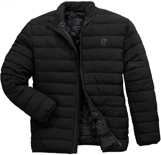 JP1880 Jacket Quilted Stand-up Collar Black - Herren jacken - Herren Jacken in großen Größen