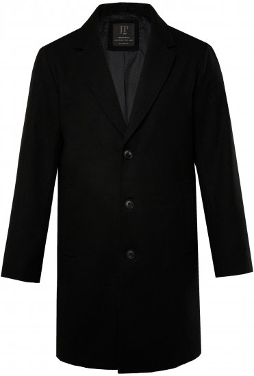JP1880 Coat Classic Wool Blend Black - Herren jacken - Herren Jacken in großen Größen