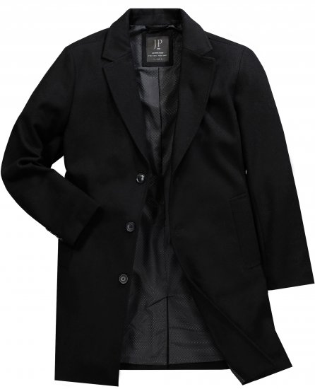 JP1880 Coat Classic Wool Blend Black - Herren jacken - Herren Jacken in großen Größen
