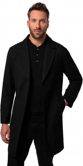 JP1880 Coat Classic Wool Blend Black - Herren jacken - Herren Jacken in großen Größen