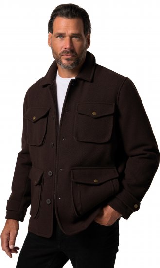 JP1880 Field Jacket Dark Brown - Herren jacken - Herren Jacken in großen Größen
