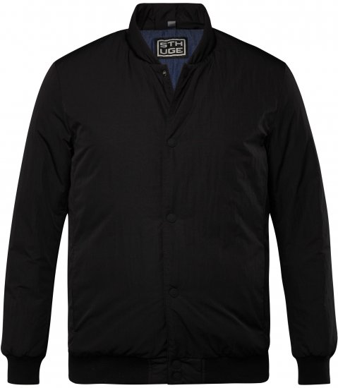 STHUGE Bomber Jacket Quilted Black - Herren jacken - Herren Jacken in großen Größen