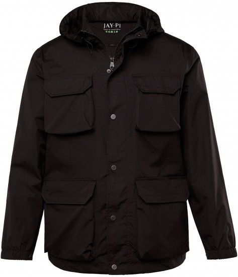 Jay-Pi Jacket Technical Weatherproof Stomach Fit Black - Herren jacken - Herren Jacken in großen Größen