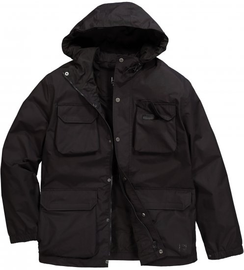 Jay-Pi Jacket Technical Weatherproof Stomach Fit Black - Herren jacken - Herren Jacken in großen Größen