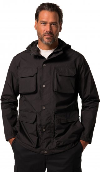 Jay-Pi Jacket Technical Weatherproof Stomach Fit Black - Herren jacken - Herren Jacken in großen Größen