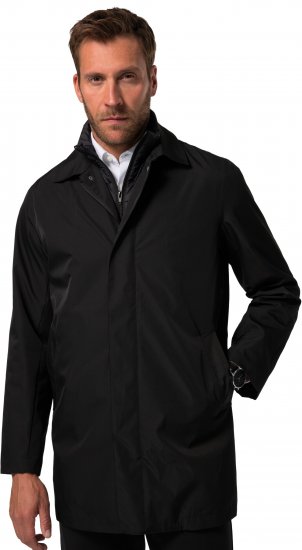JP1880 Business Coat Zip-out Panel Black - Herren jacken - Herren Jacken in großen Größen