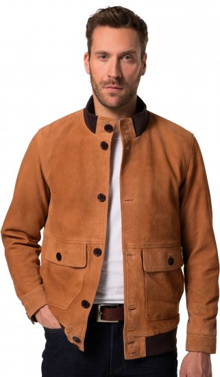 JP1880 Jacket Leather Lamb Nappa Brown - Herren jacken - Herren Jacken in großen Größen