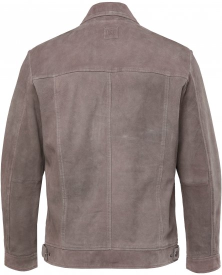 JP1880 Leather Jacket Lamskin Suede Grey - Herren jacken - Herren Jacken in großen Größen