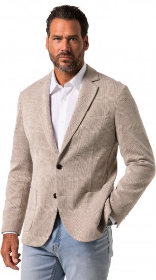 JP1880 Jacket Business Checked Beige - Herrenanzüge und -blazer - Herrenanzüge und -blazer in großen Größen