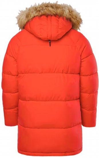 JP1880 Parka Quilted Faux Fur Hood Red - Herren jacken - Herren Jacken in großen Größen