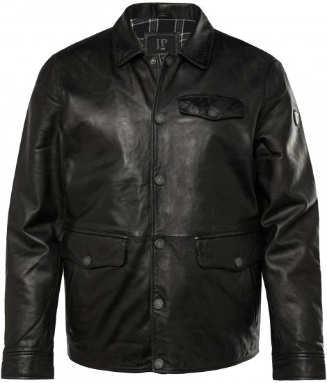 JP1880 Leather Jacket Finest Lamb Nappa Black - Herren jacken - Herren Jacken in großen Größen