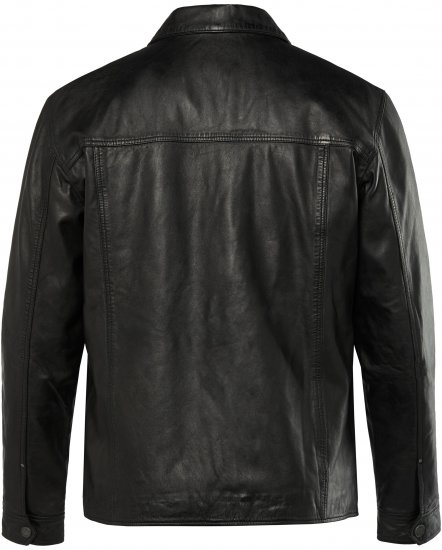 JP1880 Leather Jacket Finest Lamb Nappa Black - Herren jacken - Herren Jacken in großen Größen