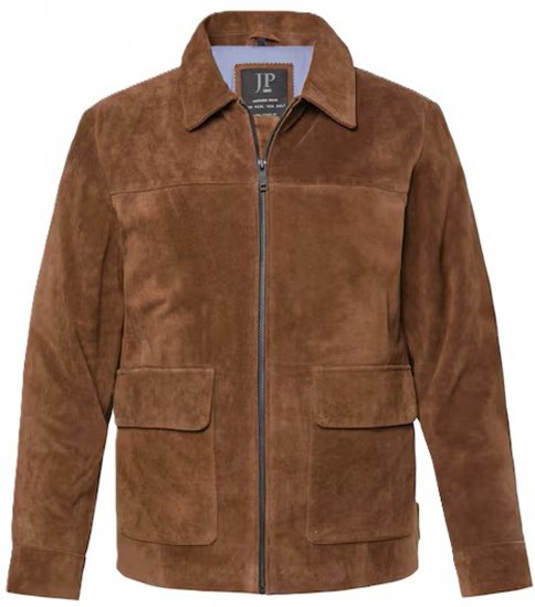 JP1880 Leather Jacket Genuine Cowhide Brown - Herren jacken - Herren Jacken in großen Größen