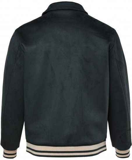 JP1880 Blouson Velour with Chest Embroidery Dark Green - Herren jacken - Herren Jacken in großen Größen