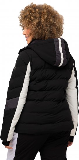 Ulla Popken HYPRAR Chevron Stripe Triple Function Quilted Fully Lined Ski Jacket Black - Jacken - 