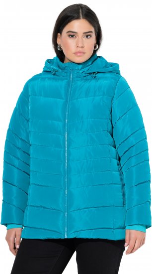 Ulla Popken Quilted Water Repellent Jacket Turquoise - Jacken - Damenjacken in großen Größen