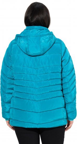 Ulla Popken Quilted Water Repellent Jacket Turquoise - Jacken - Damenjacken in großen Größen