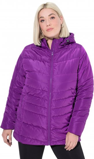 Ulla Popken Quilted Water Repellent Jacket Dark Purple - Jacken - 